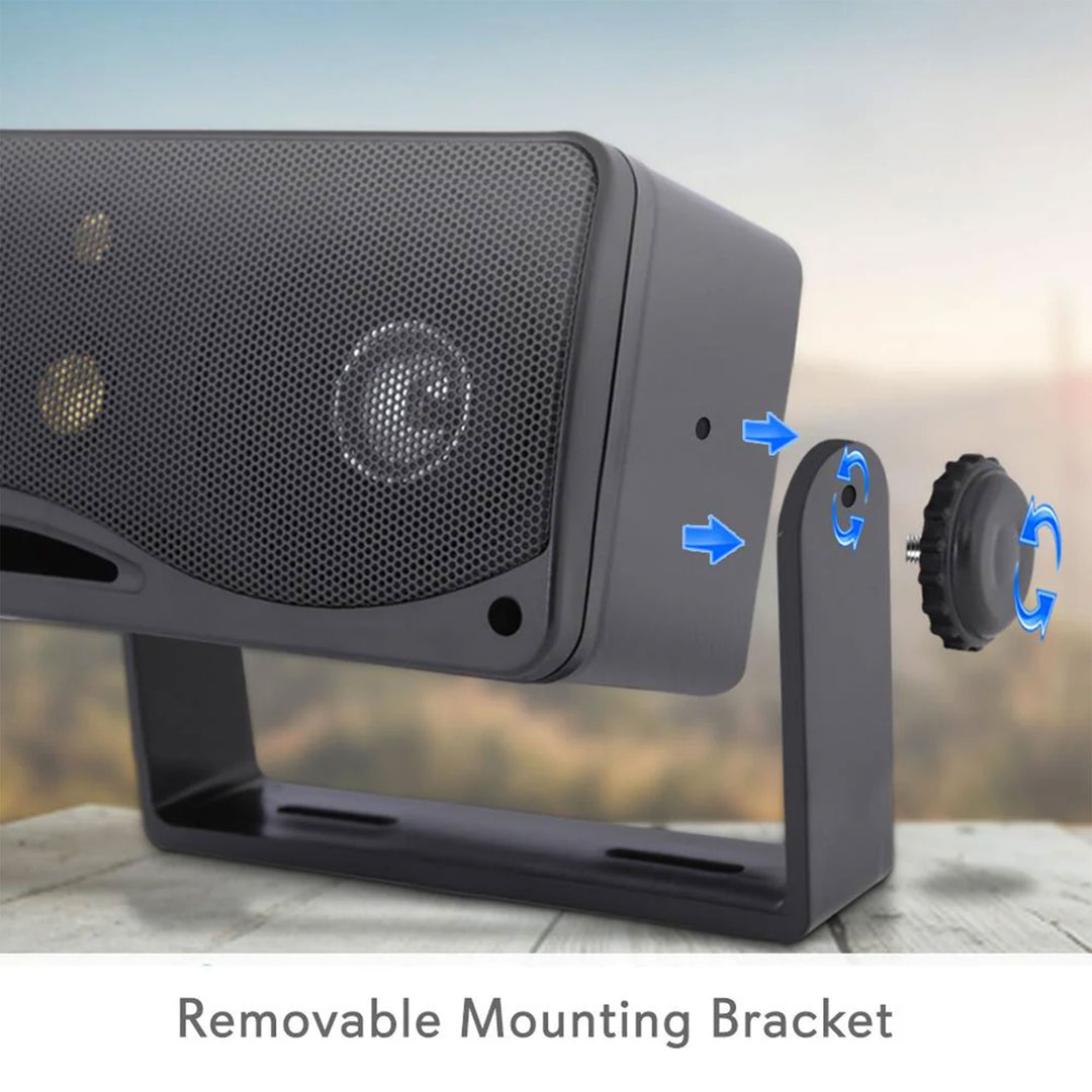 Pyle 3.5" 3-Way Weather Proof Mini Box Speaker System Black (Open Box) (2 Pack)