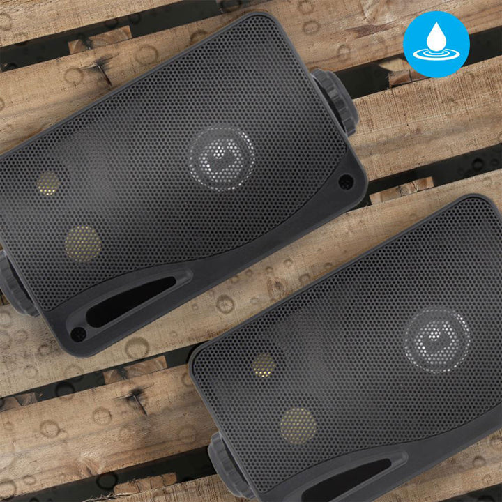Pyle 3.5" 200W 3-Way Marine Audio Speakers Outdoor Weatherproof 2pk (Open Box)