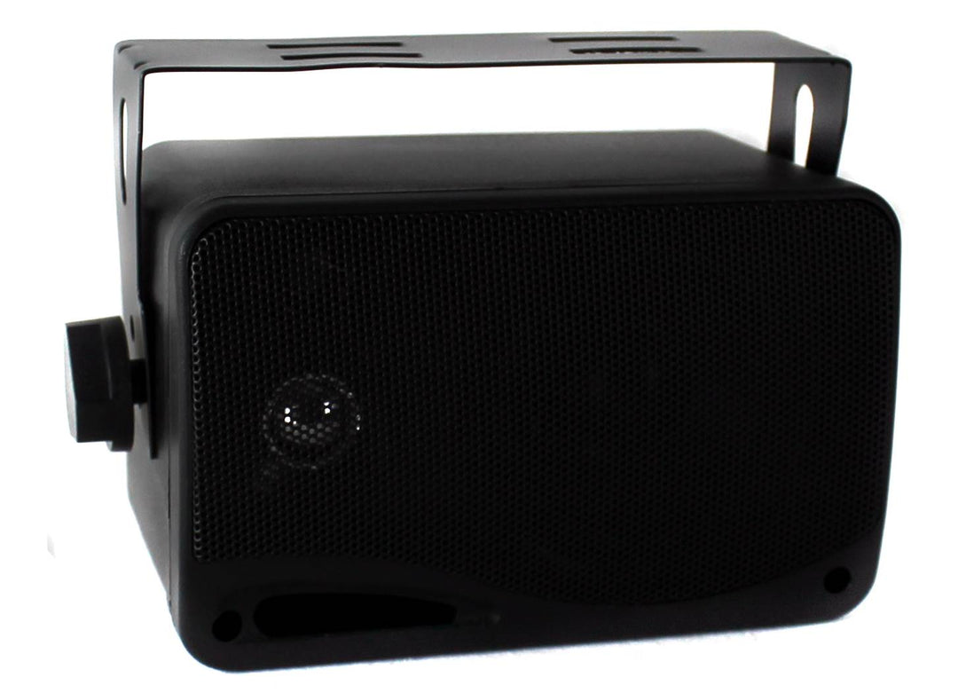 Pyle 3.5" 3-Way Weather Proof Mini Box Speaker System Black (Open Box) (6 Pack)