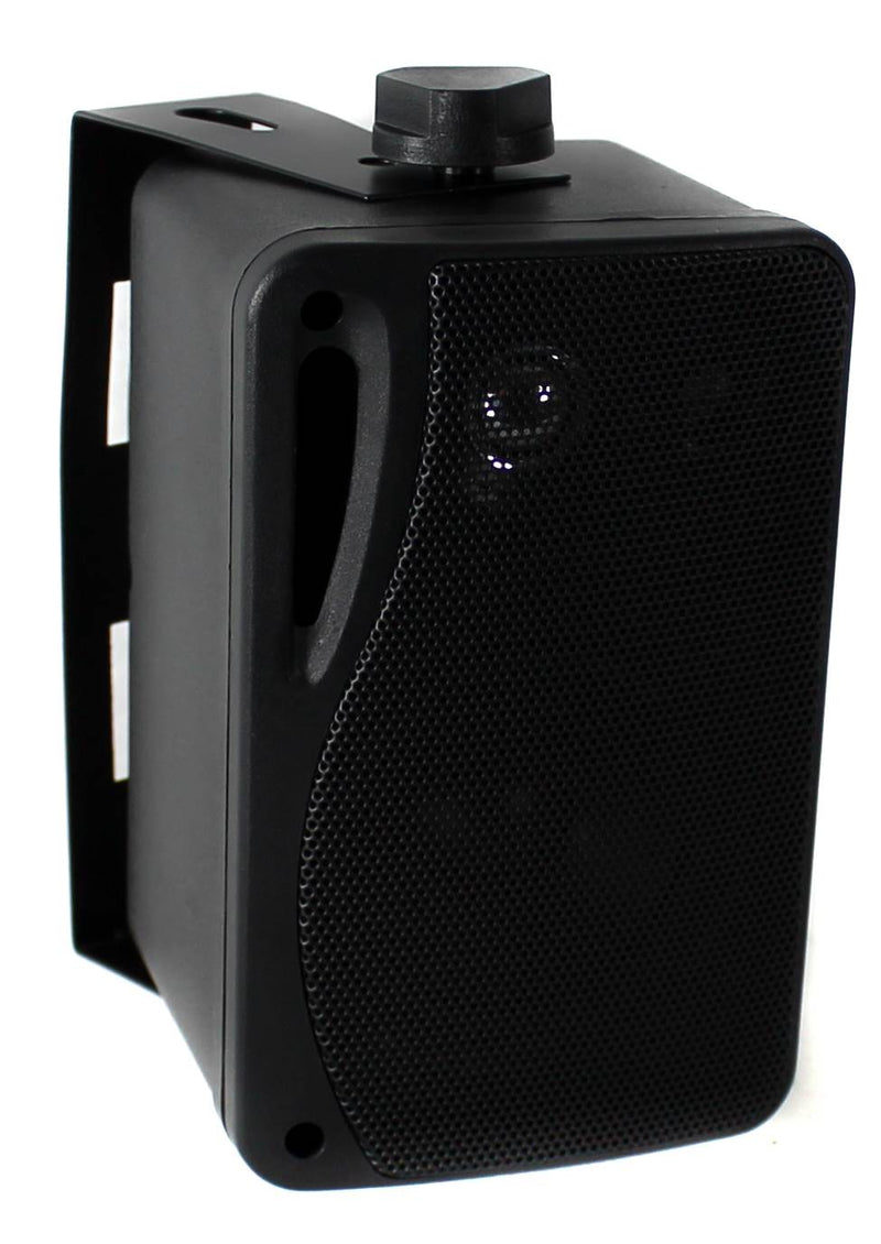 Pyle 3.5" 3-Way Weather Proof Mini Box Speaker System Black (Open Box) (4 Pack)