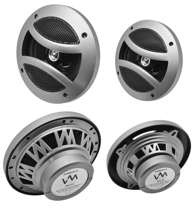 2) VM Audio EXS525.2 5.25" Car Speakers + 2) EXS650.3 6.5" Car 3-Way Speakers