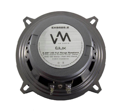 2) VM Audio EXS525.2 5.25" Car Speakers + 2) EXS650.3 6.5" Car 3-Way Speakers