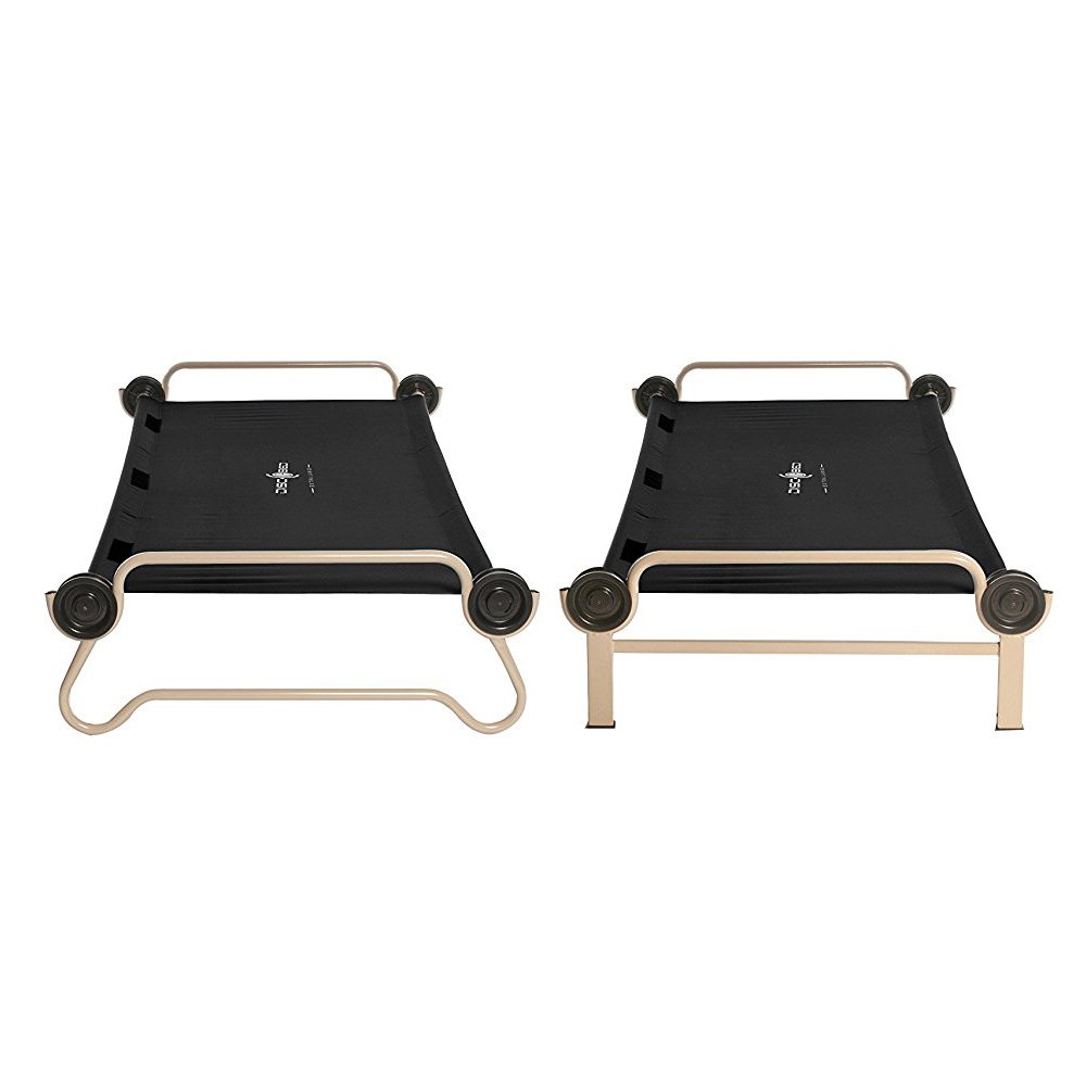 Disc-O-Bed Large Camping Cot w/ Organizers and 7-Inch Steel Leg Extensions