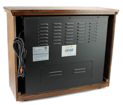 New LifeSmart LS-1111HH13 1800 Sq.Ft Infrared Quartz Electric Portable Fireplace