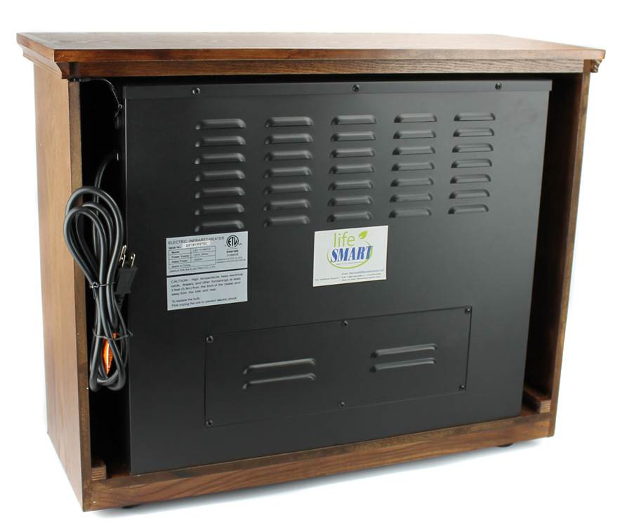 New LifeSmart LS-1111HH13 1800 Sq.Ft Infrared Quartz Electric Portable Fireplace
