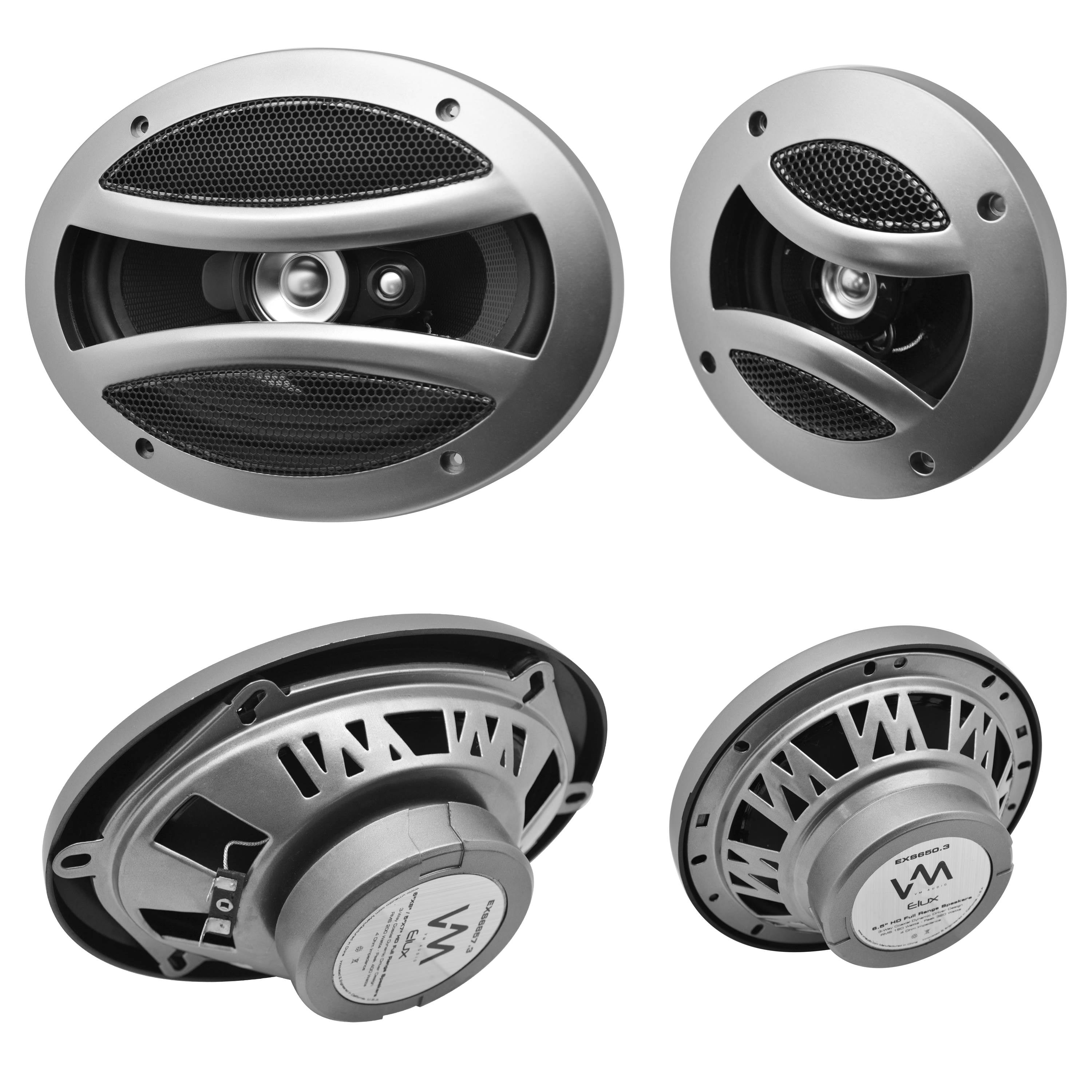 2) VM Audio EXS6857.3 5x7"/6x8" 400W Car Speakers + 2) EXS650.3 6x5" Speakers