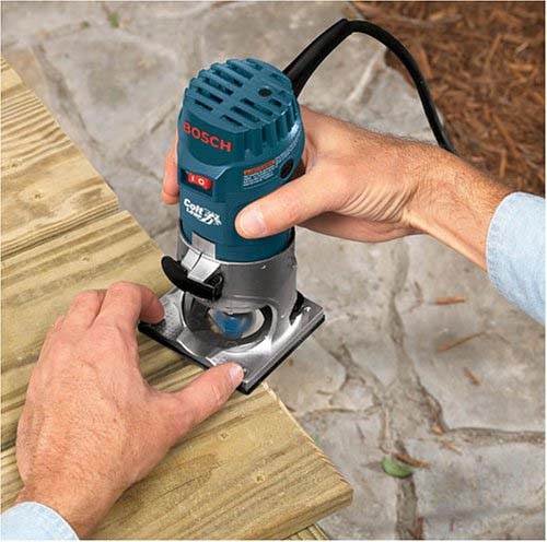 Bosch Palm Grip 5.6A 1-HP Fixed-Base Variable-Speed Router W/Guide (Open Box)