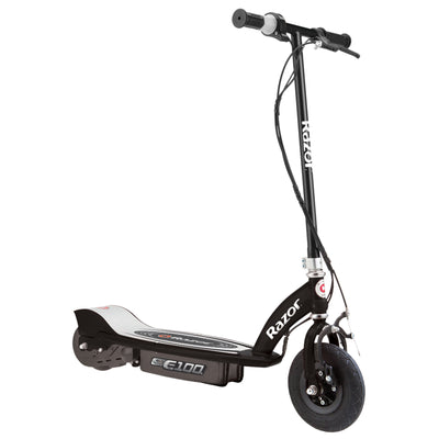 Razor E100 Motorized Rechargeable Kids Toy Electric Scooters, 1 Black & 1 Blue