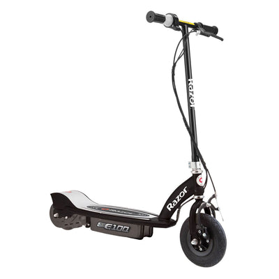 Razor E100 Kids Ride On 24V Motorized Powered Electric Kick Scooter Toy, Black