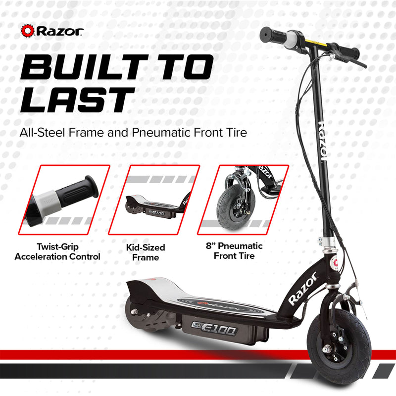 Razor E100 Motorized 24V Electric Powered Ride-On Scooter (Open Box)