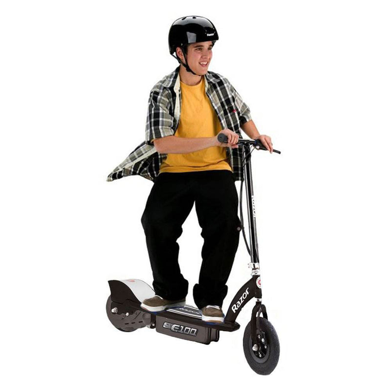 Razor E100 Motorized 24V Electric Powered Ride-On Scooter - Black (Used)