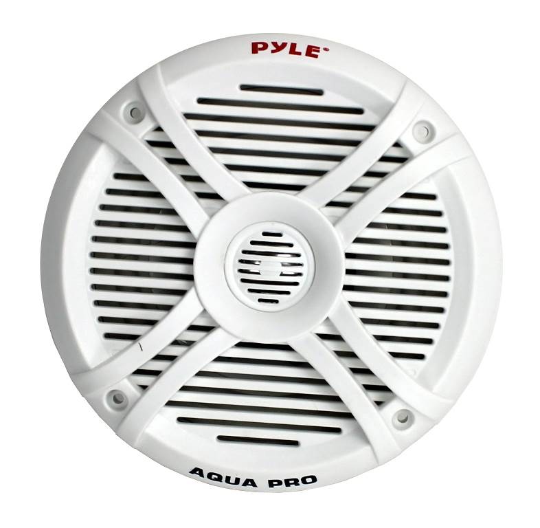 2) Pyle PLMRX67 6.5" 250W 2-Way Marine Speakers + PLMR20W In-Dash MP3 Receiver