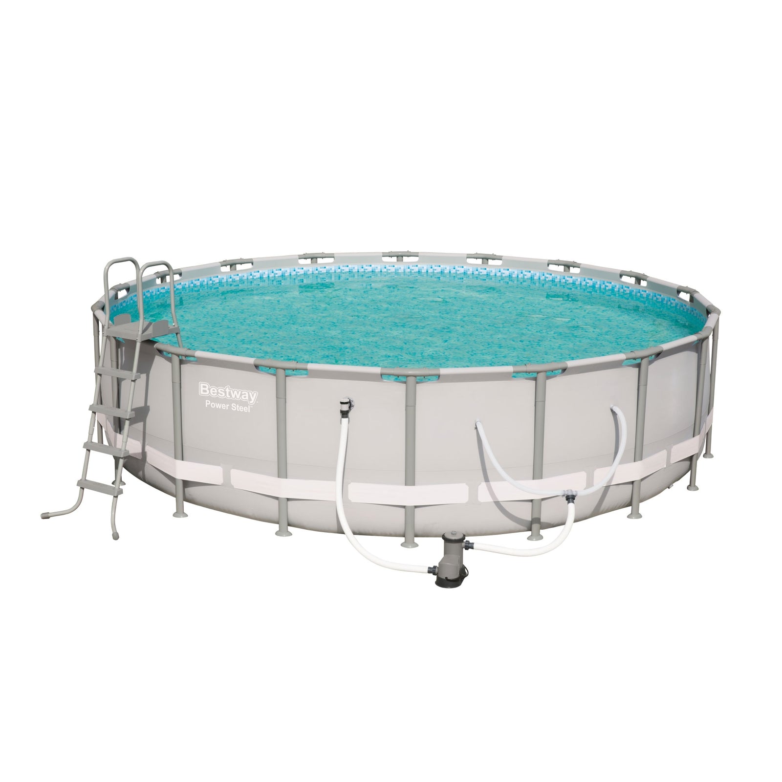 Bestway 18x4.3 ft Reinforced Power Steel Frame Above Ground Pool Set (Open Box) - VMInnovations