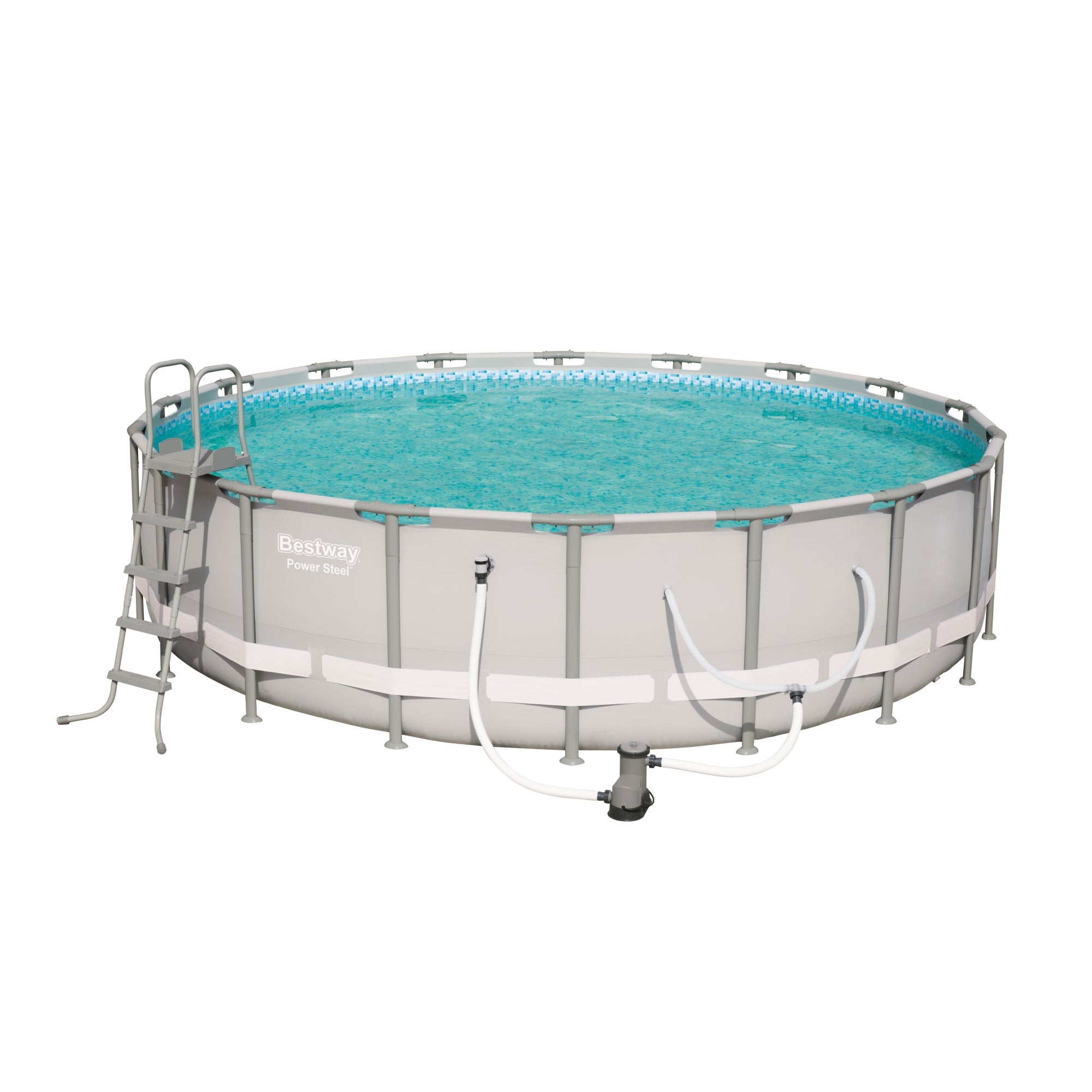 Bestway 18x4.3 ft Reinforced Power Steel Frame Above Ground Pool Set (Open Box) - VMInnovations