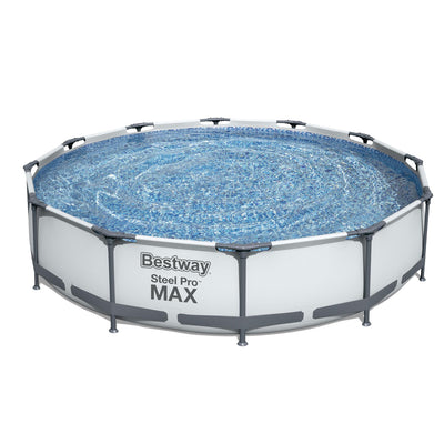 Bestway Steel Pro 12' x 30" Frame Above Ground Pool Set with INTEX Pool Cover