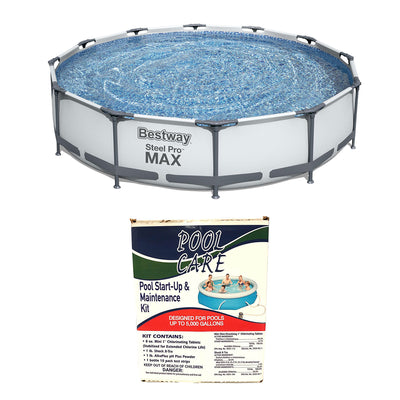Bestway Steel Pro 12ft x 30in Above Ground Swimming Pool & Pump, Cleaning Kit
