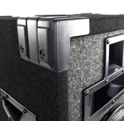 2) VM Audio VAS4212P 3600W 4-Way Dual 12" DJ Loud Speakers + Cables & Tripods