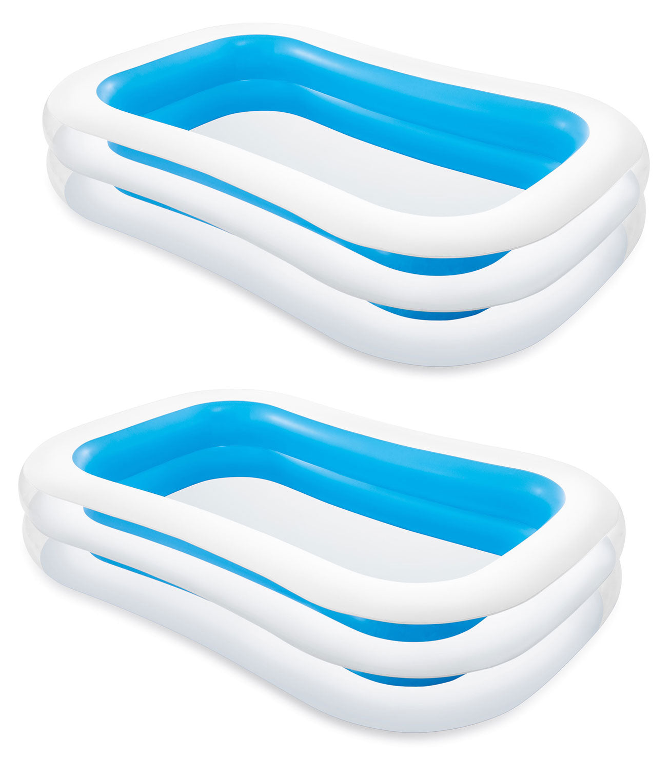Intex Swim Center 103in x 69in x 22in Outdoor Inflatable Swimming Pool (2 Pack) - VMInnovations