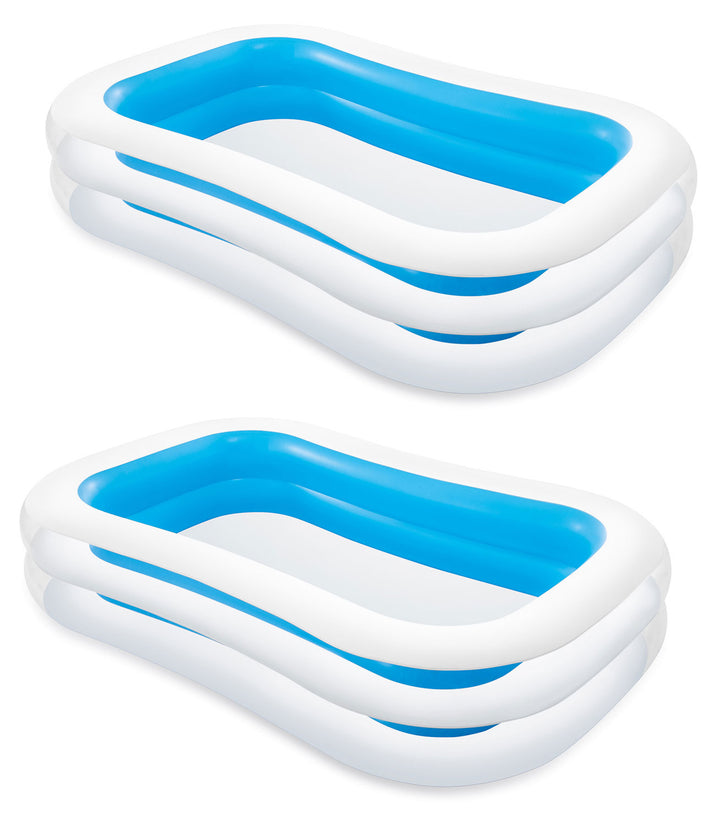 Intex Swim Center 103in x 69in x 22in Outdoor Inflatable Swimming Pool (2 Pack)