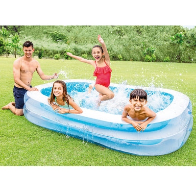 Intex 100x77 Inch Inflatable Ocean Play Center & 8.5x5.75 Inch Pool for 2-3 Kids - VMInnovations
