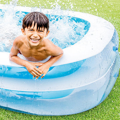 Intex Kool Splash Inflatable Play Center w/ 8.5'x5.75' Swim Center, Blue & White