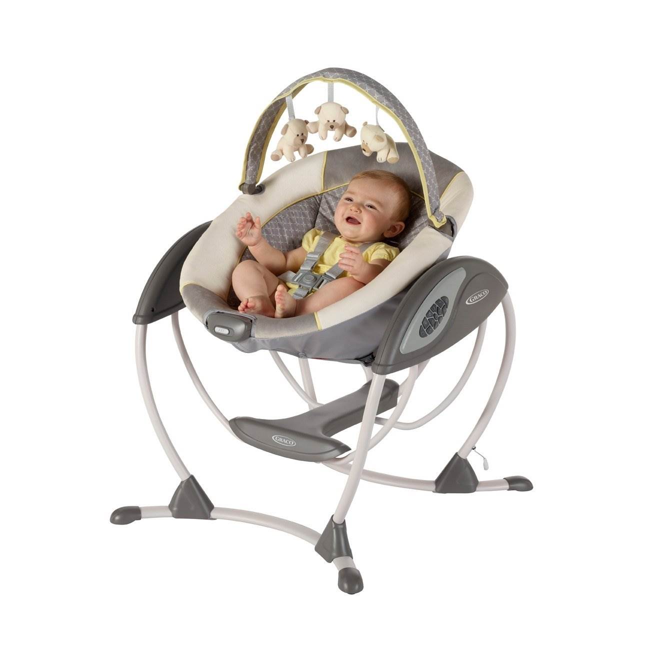 Graco Glider Petite LX Baby/Infant Swing with Mobile Toys –  Peyton | 1843904