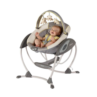 Graco Glider Petite LX Baby/Infant Swing with Mobile Toys –  Peyton | 1843904