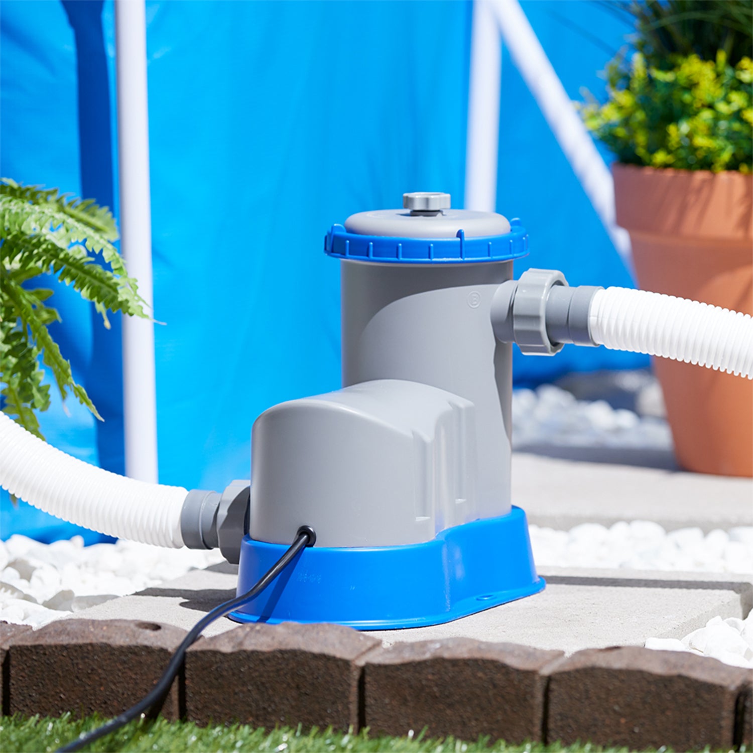 Bestway 13 Foot x 7 Foot x 32 Inch Steel Pro Above Ground Pool and Filter Pump