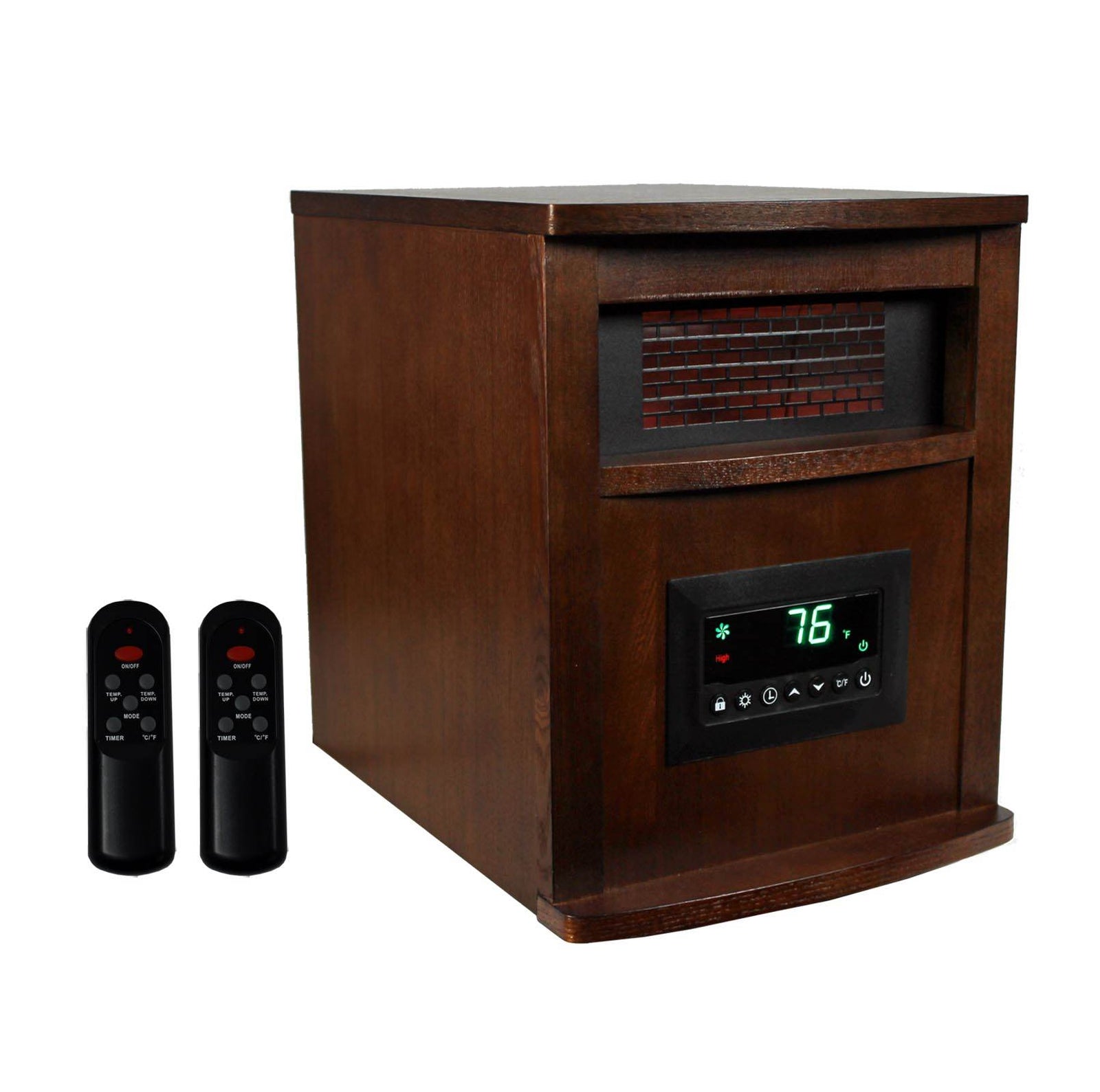 LifeSmart LifePro 6 Element 1500W Portable Infrared Quartz Space Heaters (Pair) - VMInnovations
