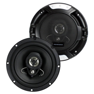 Renegade RX62 6.5" 200 Watt 3-Way 4-ohm Car Audio Coaxial Speakers (Pair) (Used)