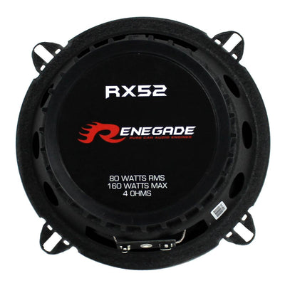 2) Renegade 5.25" 160 Watt 2-Way Car Audio Coaxial Speakers Stereo (Open Box)