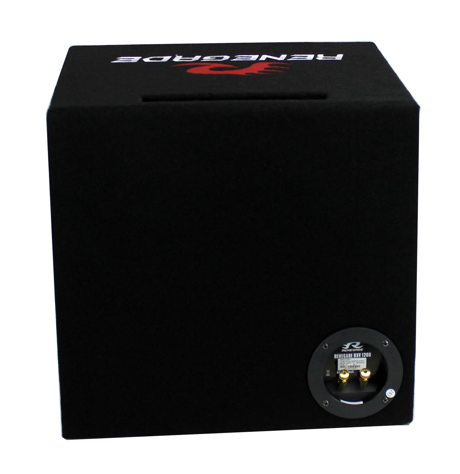 Renegade RXV1200 12" 600 Watt Single Car Audio Subwoofer Sub - (Open Box)