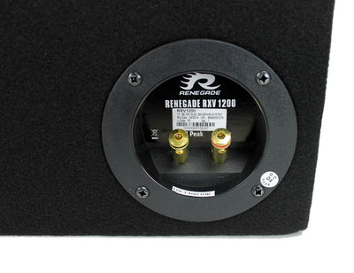 Renegade RXV1200 12" 600 Watt Single Car Audio Subwoofer Sub - (Open Box)
