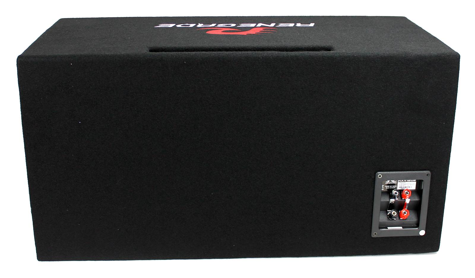 Renegade RXV1202 12" 1200 Watt Dual Subwoofer with Enclosure, Pair (For Parts)
