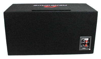 Renegade RXV1202 12" 1200 Watt Dual Subwoofer with Enclosure, Pair (For Parts)