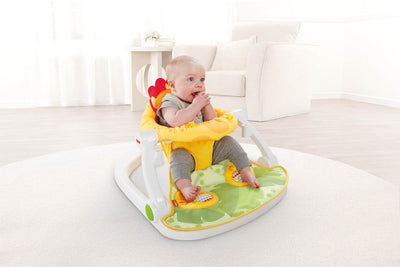 Fisher-Price Sit-Me-Up Baby Floor Seat with Tray Linkable Toys CBV48 (Open Box)