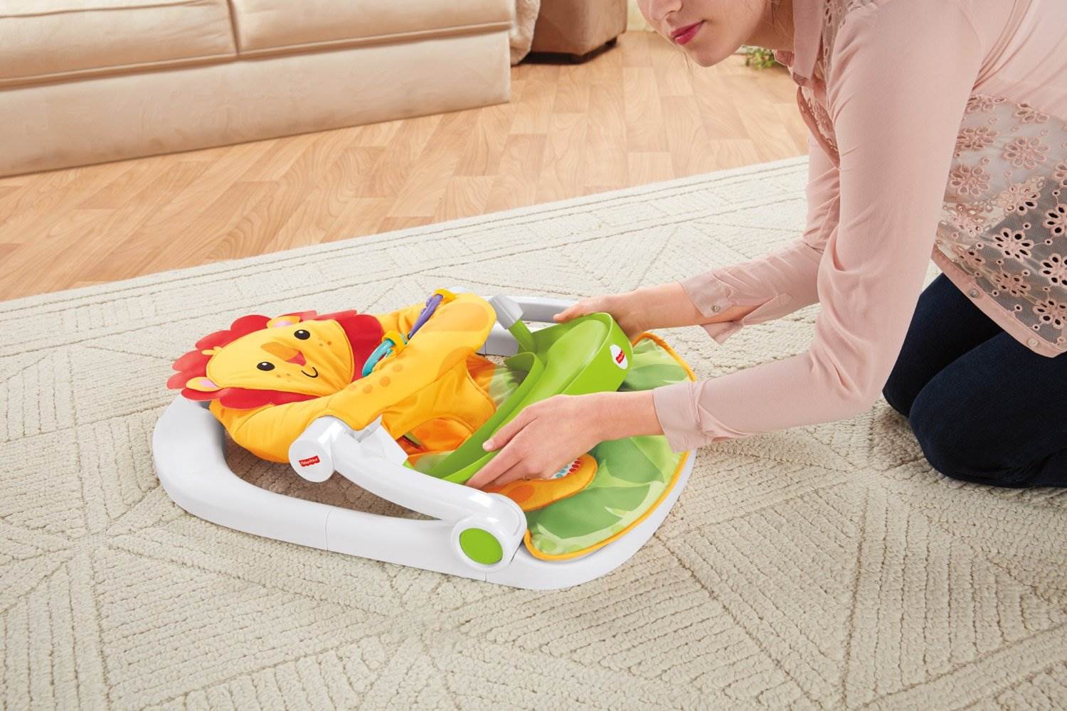 Fisher-Price Sit-Me-Up Baby Floor Seat with Tray Linkable Toys CBV48 (Open Box)