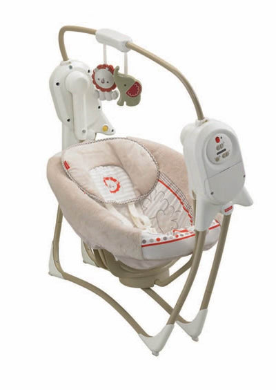 Fisher Price Spacesaver Baby/Infant Cradle & Swing w/ Music - Tan | Y8647