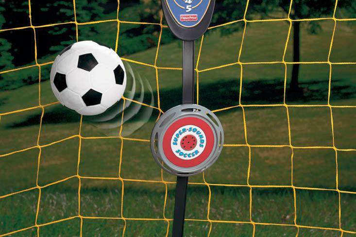 Fisher-Price Super Sounds Kids Soccer Goal Post and Soccerball B8507 - Open Box