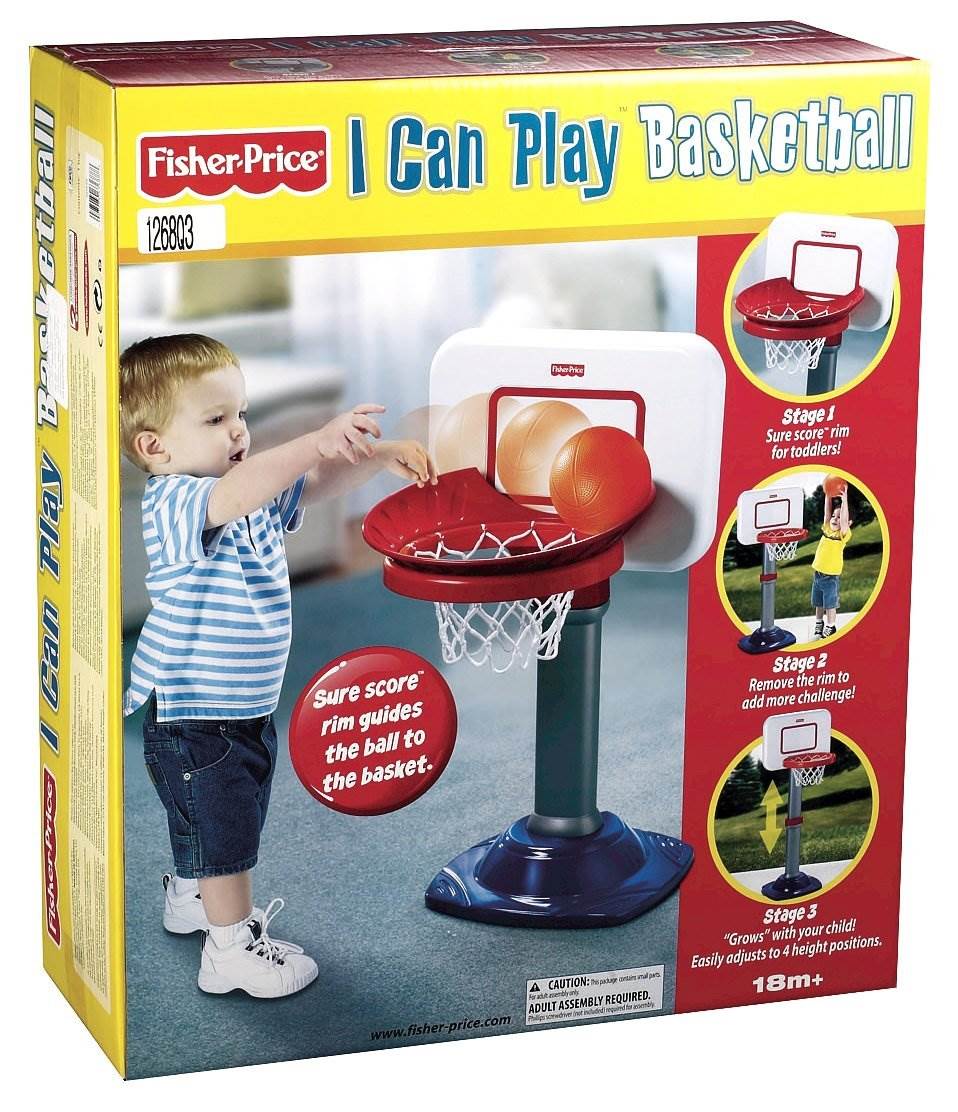 Fisher Price Adjustable Childrens Basketball Hoop w/ Ball | N0459 - Open Box