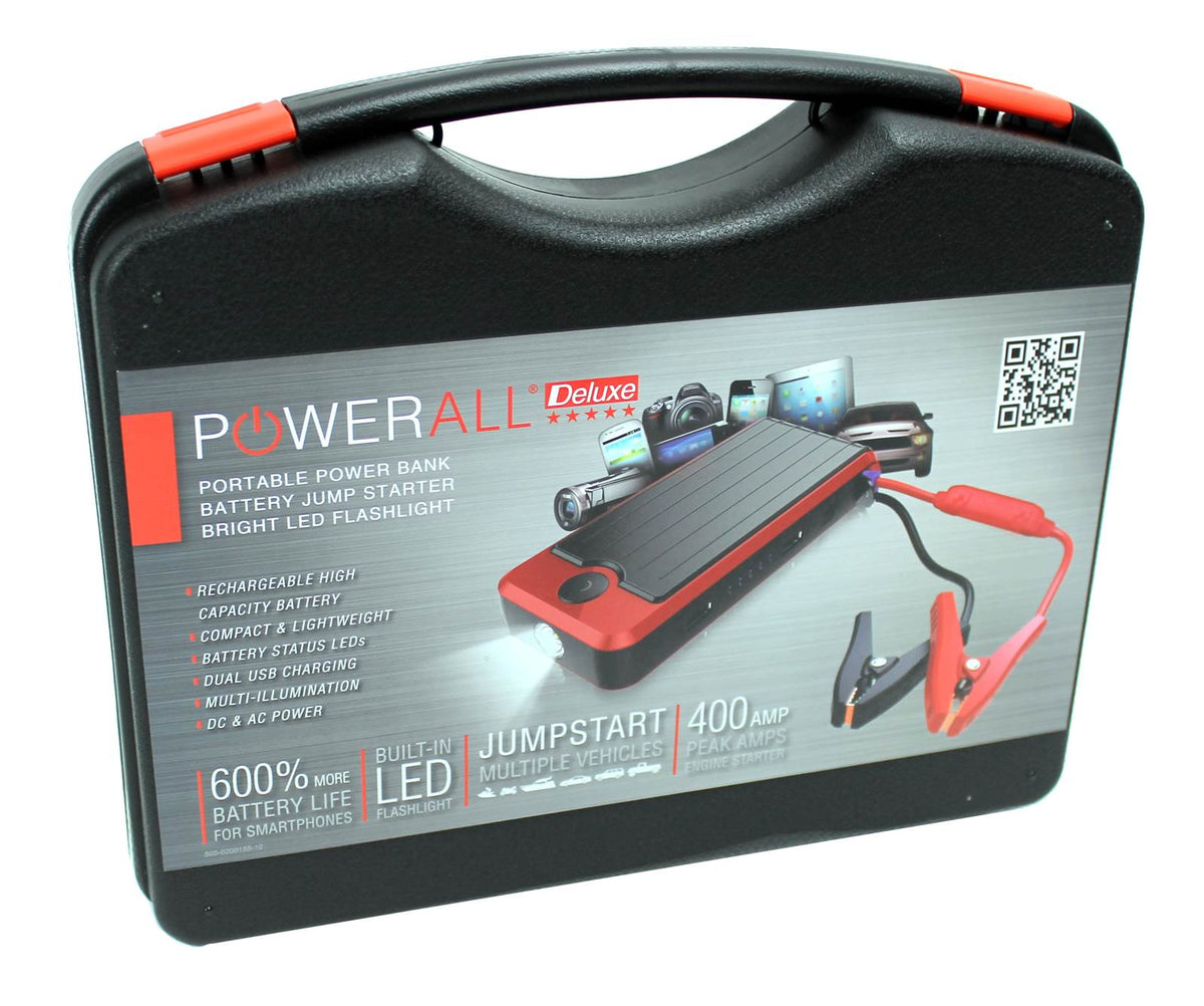 New PowerAll PBJS1200R Deluxe Portable Power Bank Car Jump Starter with Case