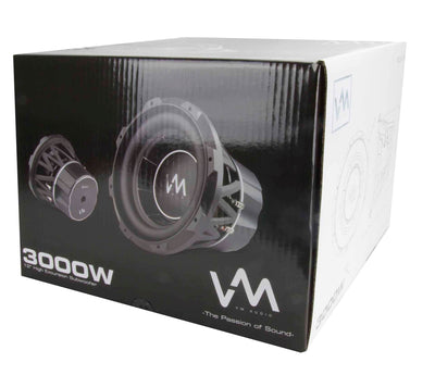VM Audio ECW120 Encore 12" Car Subwoofer 3000W DVC + Mono VM Audio EXA2800.1 Amp