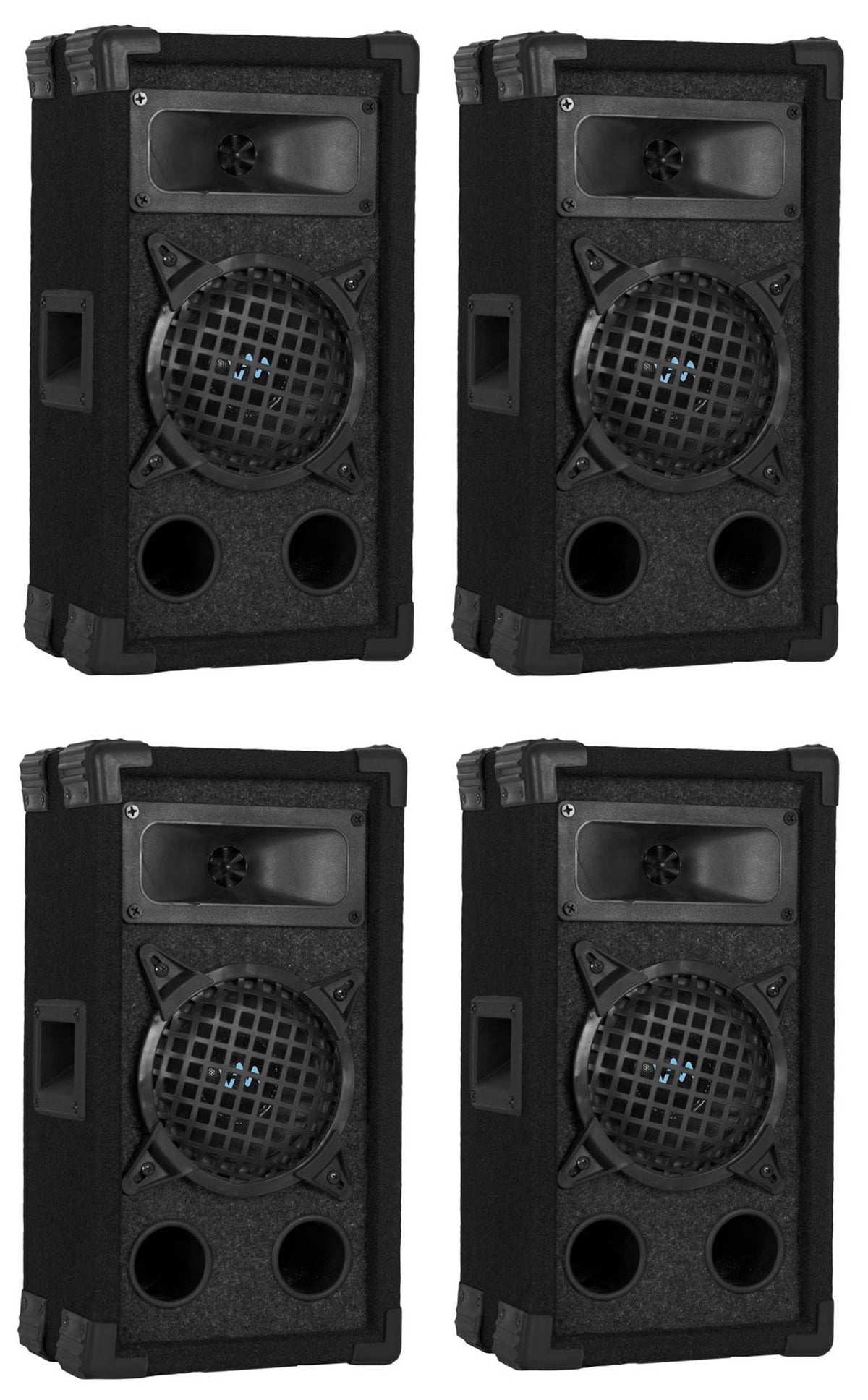4) VM Audio VAS36P 600 Watt 2 Way 6" DJ Passive Loud PA Stage Speakers System