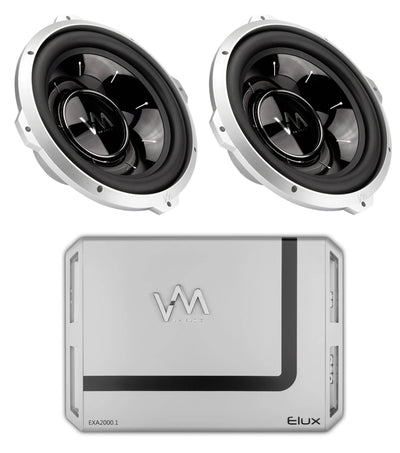 2 VM Audio SRW12 12" 2000W Car Subwoofers Subs DVC 4 Ohm 2000W + Mono Amplifier