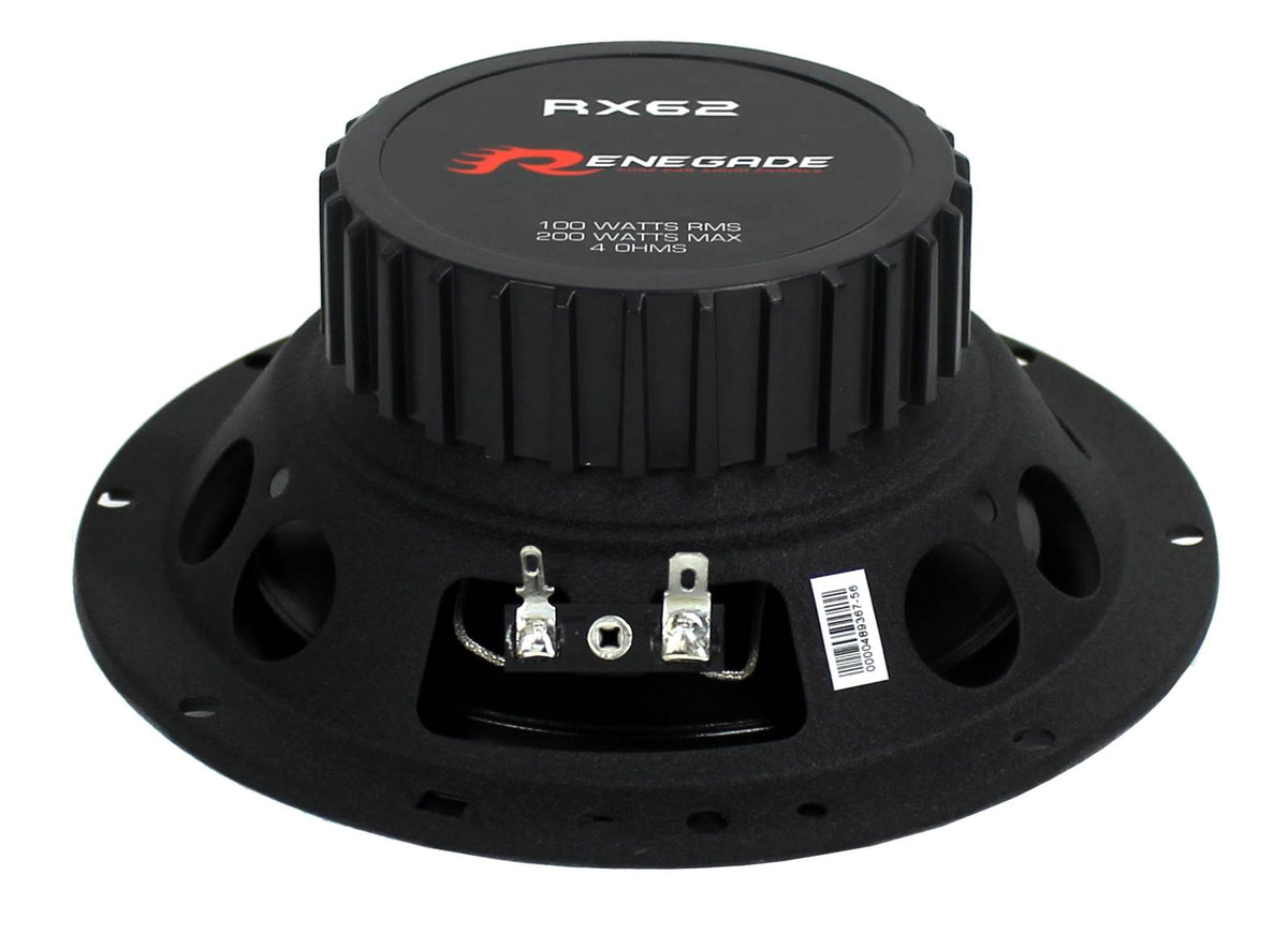 4) New Renegade RX62 6.5" 400 Watt 3-Way 4-ohm Car Audio Coaxial Speakers Stereo