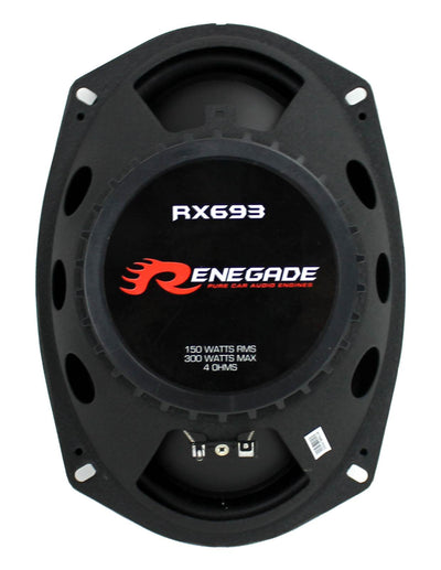 Renegade RX693 6x9" 600 Watt 3-Way Car Audio Coaxial Speakers Stereo