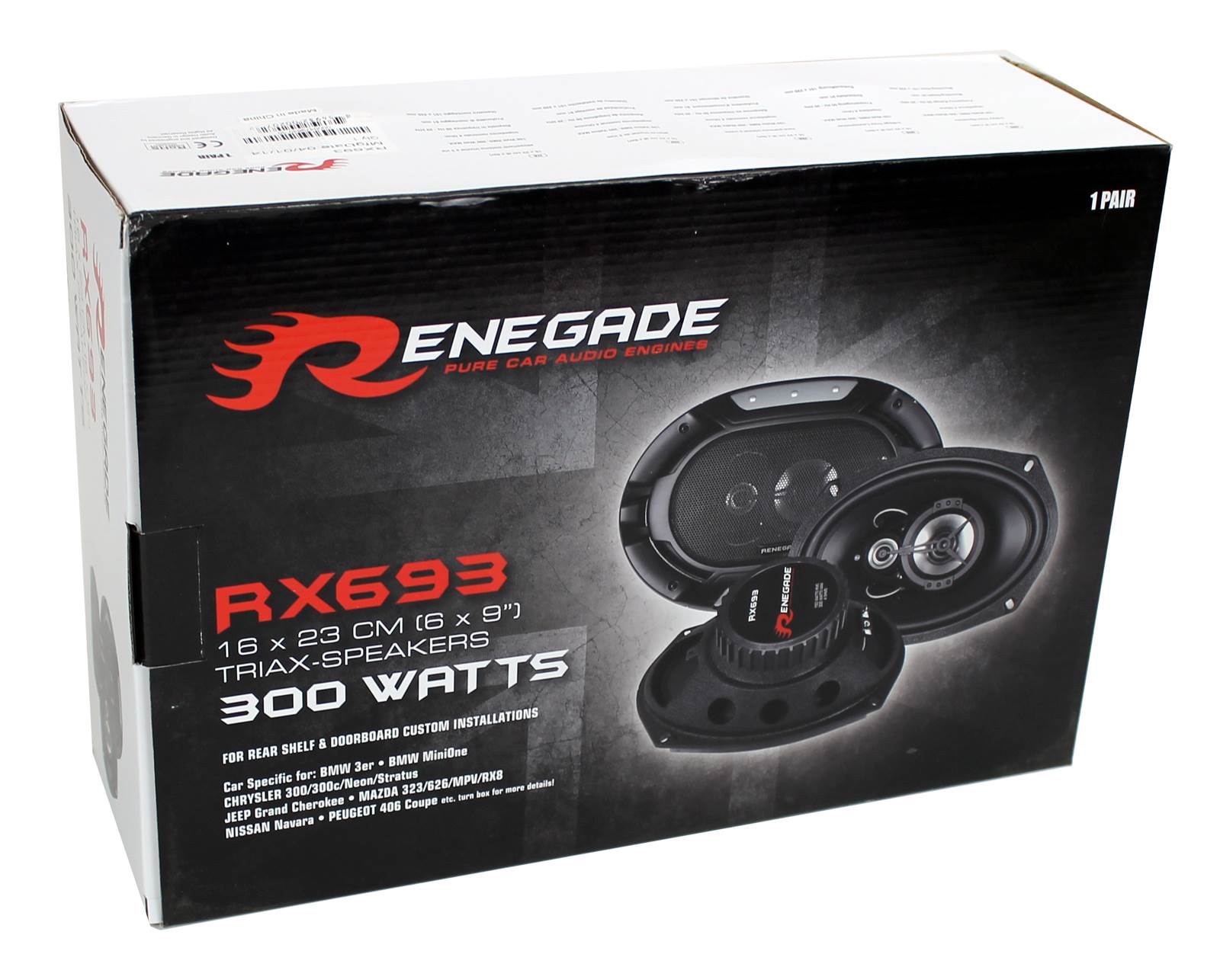 Renegade RX693 6x9" 600 Watt 3-Way Car Audio Coaxial Speakers Stereo