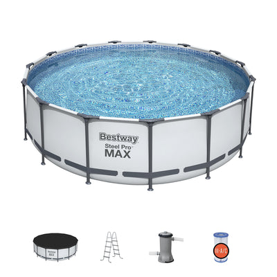 Bestway 15' x 48" Round Frame Above Ground Pool & Hey! Cool Pool Flip Plop Float - VMInnovations