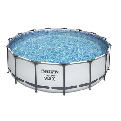 Bestway 15' x 48" Round Frame Above Ground Pool & Hey! Cool Pool Flip Plop Float - VMInnovations