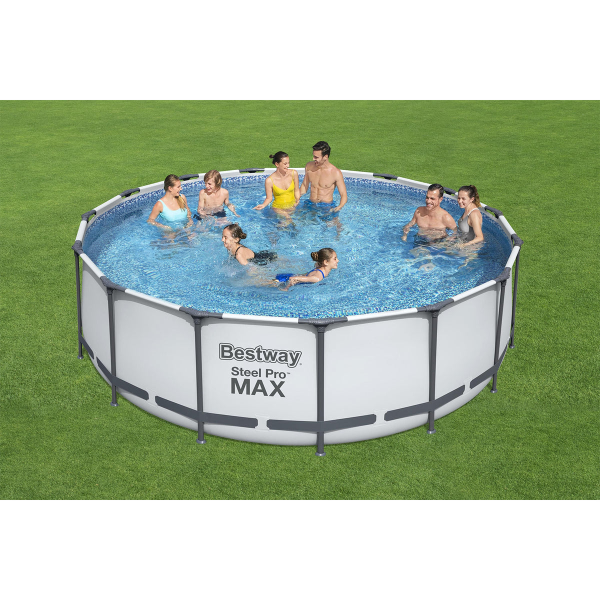 Bestway 15 Foot Steel Pro Max Above Ground Pool and API Revive! 32 Oz Clarifier